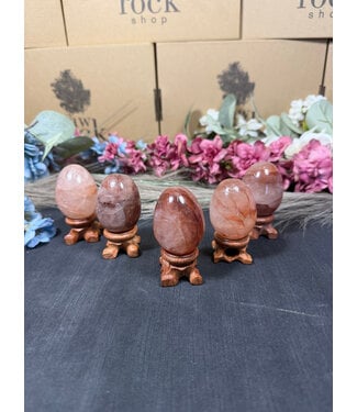 Fire Quartz Egg, 35-39mm