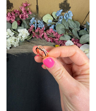 Rose Gold Knot Ring Size 7 925 SS 1 Pack