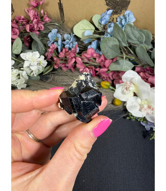 Schorl Black Tourmaline with Smoky Quartz #13, 22.67gr