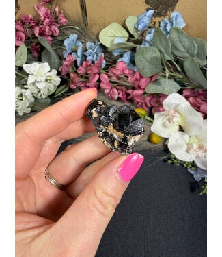 Schorl Black Tourmaline with Smoky Quartz #12, 21.01gr