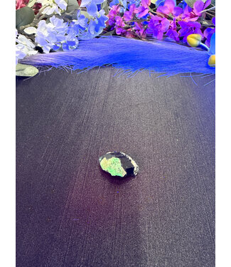 Schorl Black Tourmaline with Hyalite Opal #26, 17.16gr