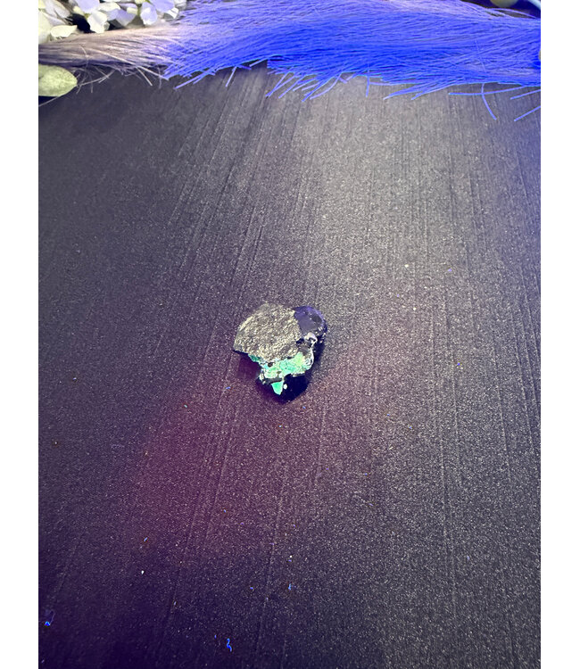 Schorl Black Tourmaline with Hyalite Opal #24, 15.6gr