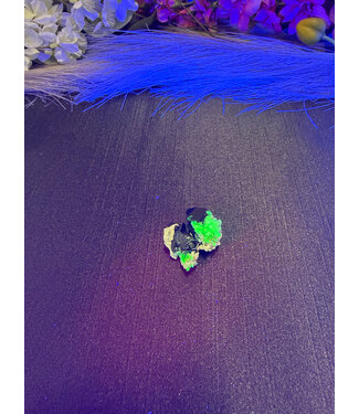 Schorl Black Tourmaline with Hyalite Opal #11, 12.84gr