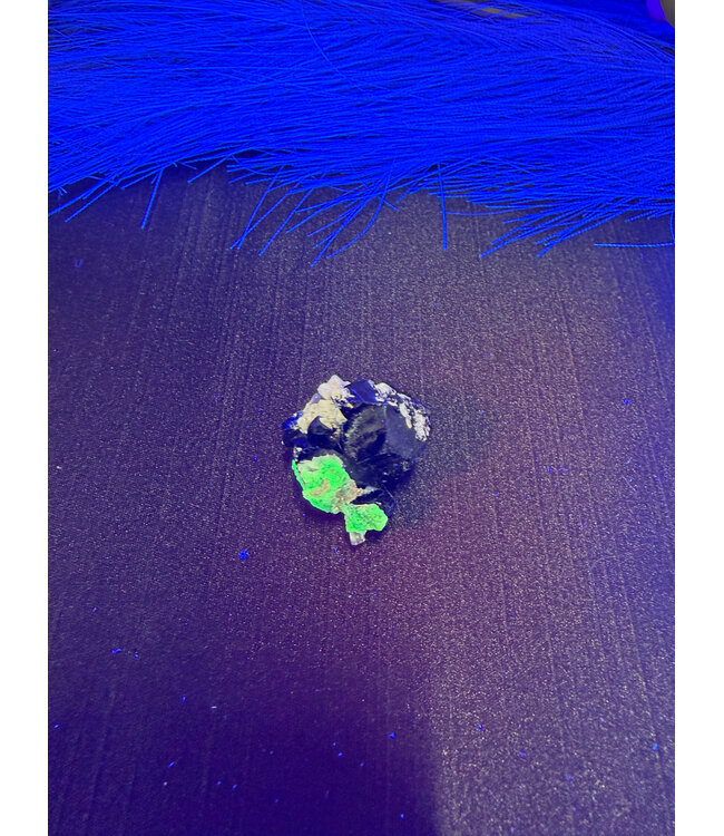 Schorl Black Tourmaline with Hyalite Opal and Smoky Quartz #8, 16.05gr