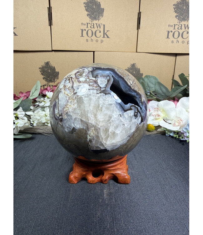 Fluorescent Agate Sphere #50, 132.6mm, 2950gr