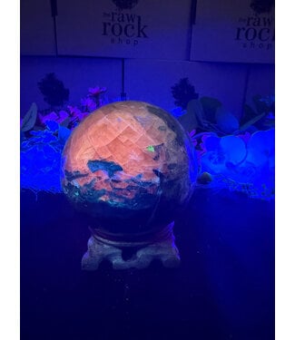 Fluorescent Agate Sphere #49, 116mm, 2012gr