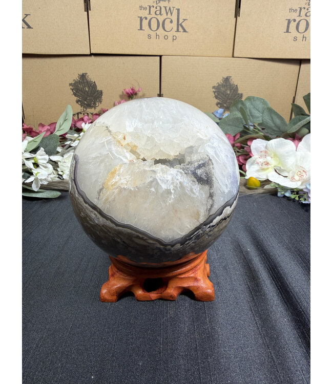 Fluorescent Agate Sphere #47, 120.5mm, 2286gr