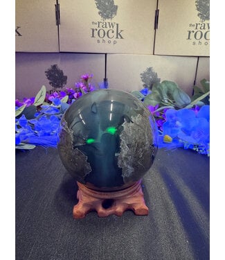 Fluorescent Agate Sphere #44, 112.4mm, 1916gr