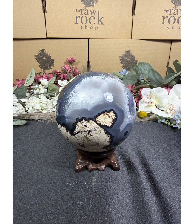 Fluorescent Agate Sphere #38, 104.8mm, 1428gr