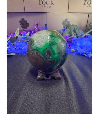 Fluorescent Agate Sphere #33, 105.4mm, 1526gr