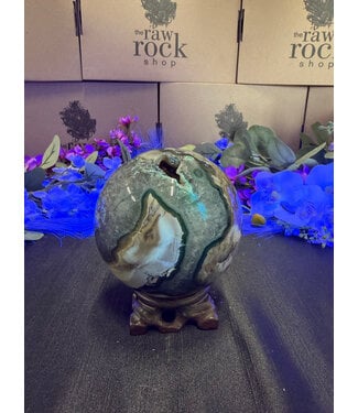 Fluorescent Agate Sphere #31, 103mm, 1430gr