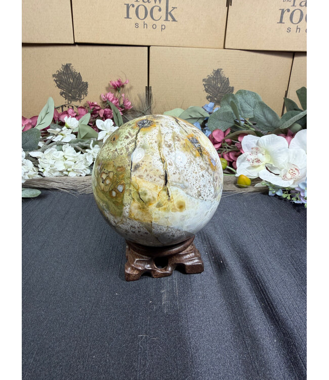 Fluorescent Agate Sphere #32, 98.1mm, 1138gr