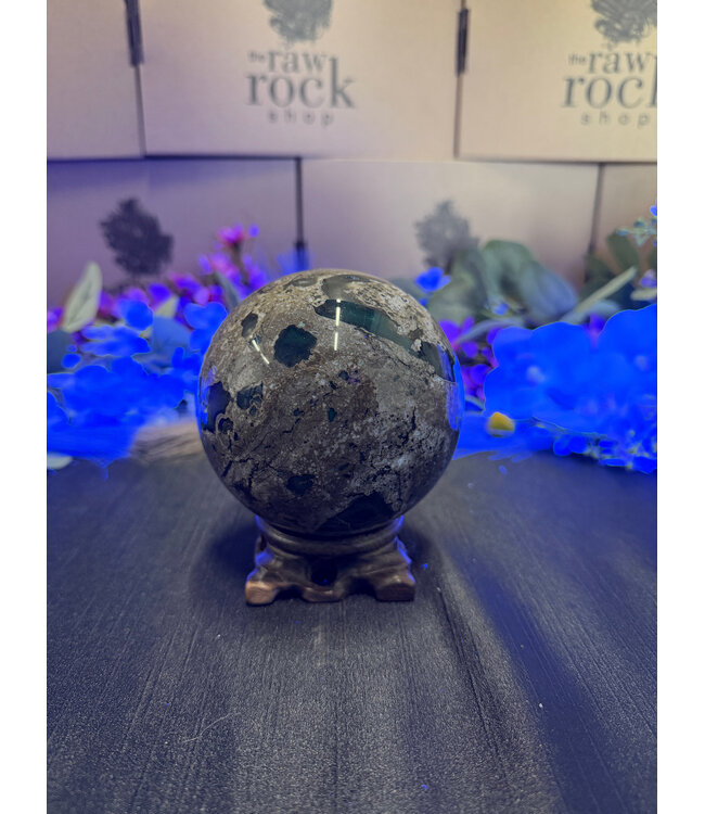 Fluorescent Agate Sphere #30, 98.2mm, 1224gr