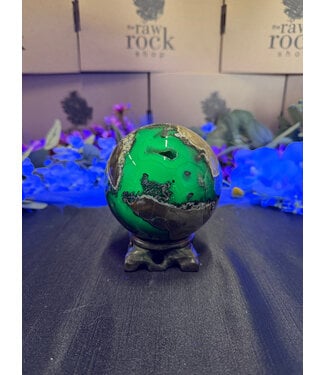 Fluorescent Agate Sphere #25, 97.7mm, 1198gr