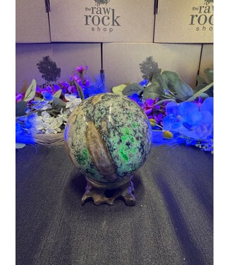 Fluorescent Agate Sphere #18, 94.4mm, 994gr