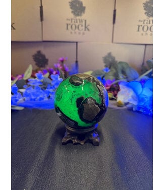 Fluorescent Agate Sphere #12, 88.6mm, 916gr