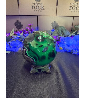 Fluorescent Agate Sphere #35, 104.8mm, 1438gr