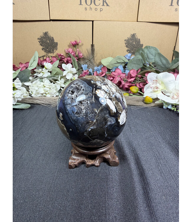 Fluorescent Agate Sphere #9, 86.1mm, 814gr