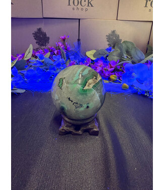 Fluorescent Agate Sphere #8, 83.4mm, 788gr