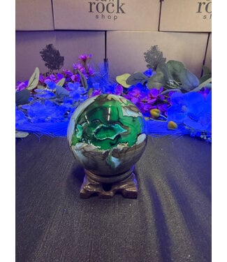 Fluorescent Agate Sphere #7, 85.2mm, 768gr