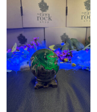 Fluorescent Agate Sphere #3, 84.5mm, 790gr