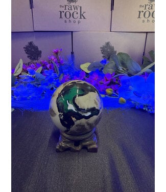 Fluorescent Agate Sphere #2, 80.4mm, 658gr