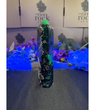 Fluorescent Agate Tower #35, 392gr