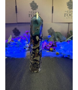 Fluorescent Agate Tower #34, 416gr