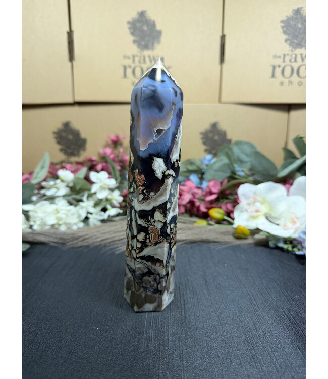 Fluorescent Agate Tower #34, 416gr