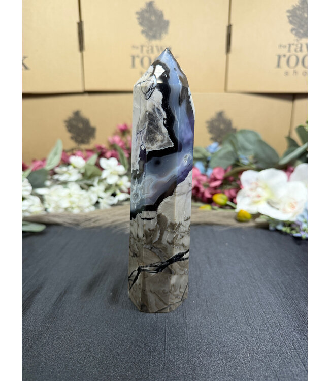 Fluorescent Agate Tower #29, 446gr