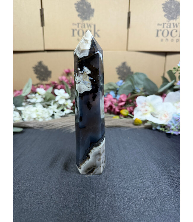 Fluorescent Agate Tower #20, 358gr