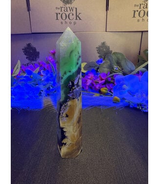 Fluorescent Agate Tower #16, 266gr