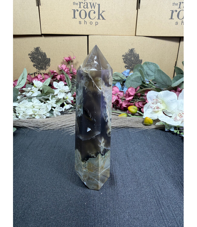 Fluorescent Agate Tower #12, 322gr