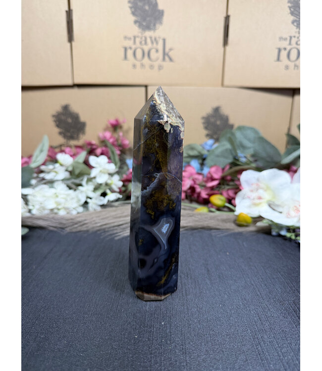 Fluorescent Agate Tower #9, 342gr