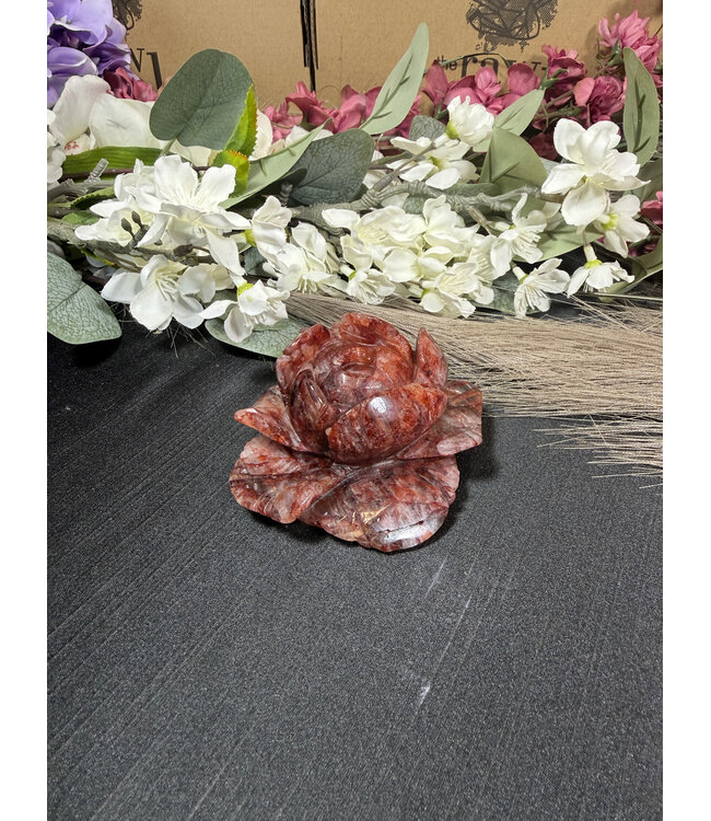 Fire Quartz Rose #6, 208gr