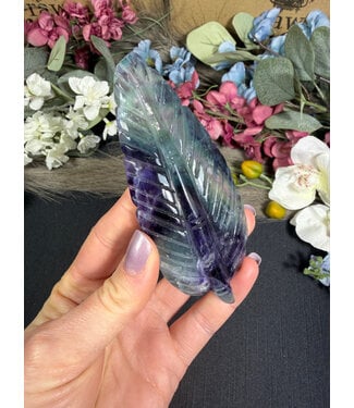 Fluorite Feather #50, 104gr *dmg*