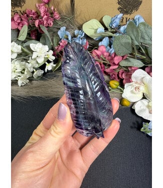 Fluorite Feather #49, 84gr *dmg*