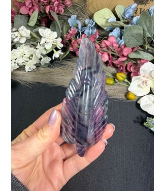 Fluorite Feather #51, 86gr *dmg*