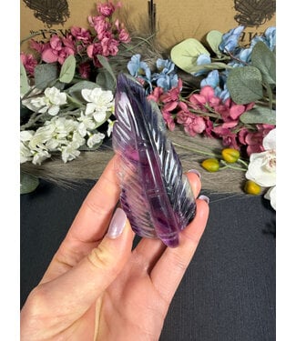 Fluorite Feather #48, 60gr *dmg*