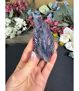 Fluorite Feather #46, 76gr *dmg*