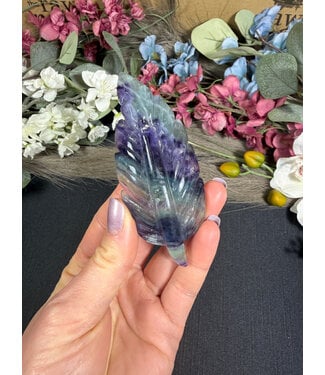 Fluorite Feather #44, 66gr *dmg*
