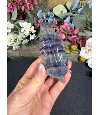 Fluorite Feather #45, 70gr *dmg*