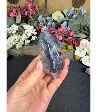 Fluorite Feather #42, 70gr *dmg*