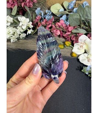 Fluorite Feather #41, 62gr *dmg*