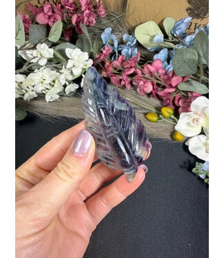 Fluorite Feather #39, 44gr *dmg*