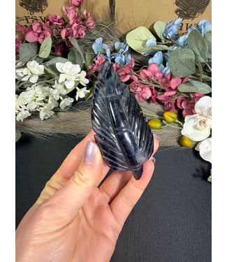 Fluorite Feather #43, 76gr *dmg*