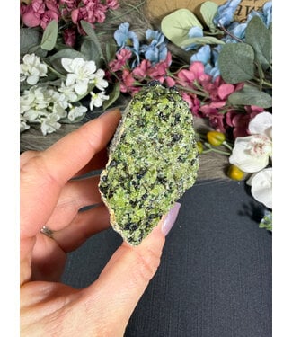 Raw Peridot with Olivine on Matrix #8, 186gr