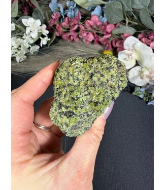 Raw Peridot with Olivine on Matrix #11, 196gr