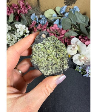 Raw Peridot with Olivine on Matrix #13, 206gr