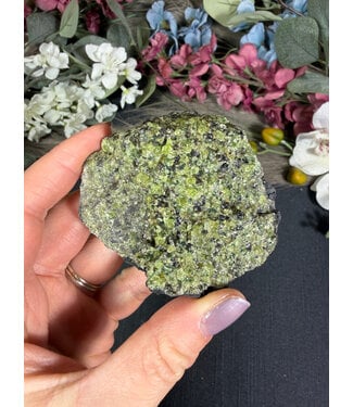 Raw Peridot with Olivine on Matrix #17, 212gr